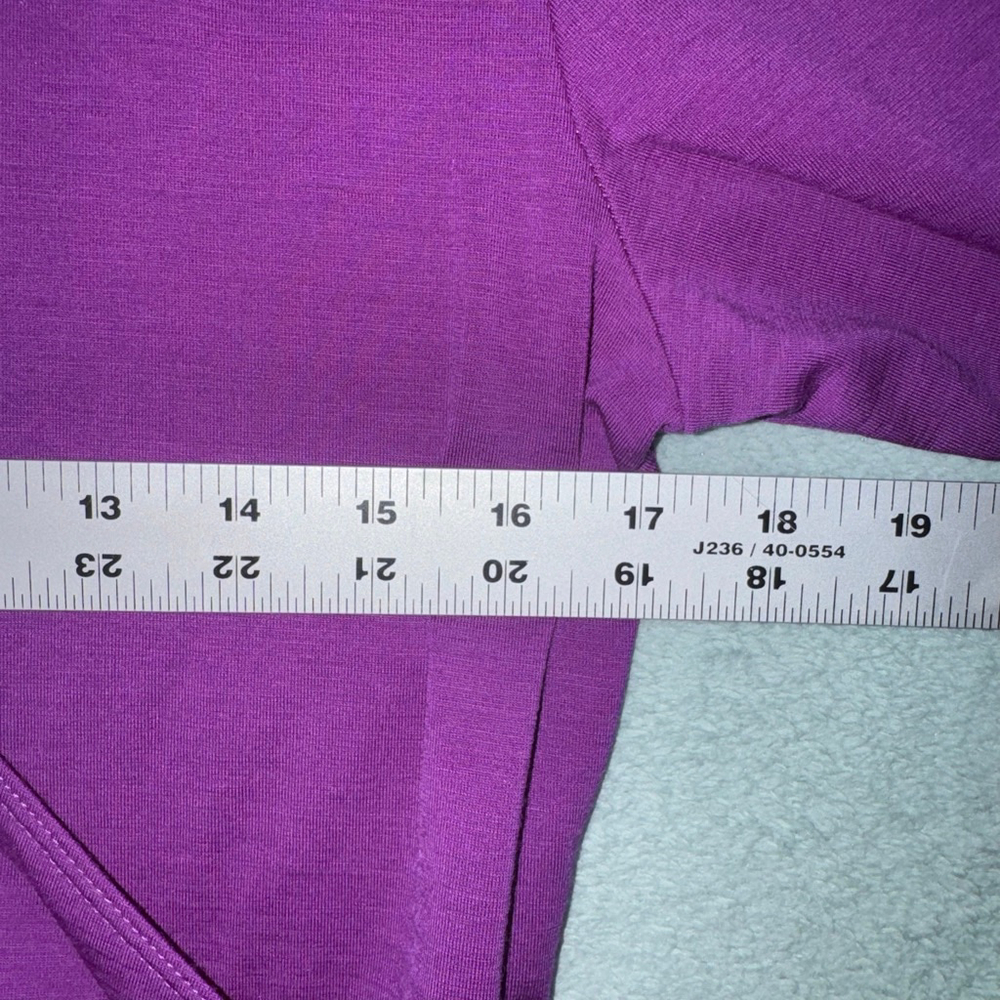 Women's Smartwool Maybell Purple Long Sleeve Wrap Dress L - Picture 7 of 10